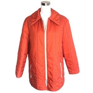 VINTAGE 80s YR Young Rebels Orange Ski Winter Puffer Jacket Size Large
